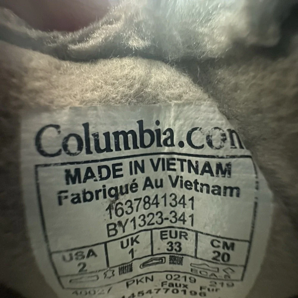 Columbia Rope Tow Youth‎ Winter Boots Size 2 Blue Waterproof Lined